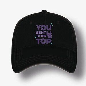 BTS Dynamite Celebration Official Cap Baseball Hat Black You Sent Us To The Top